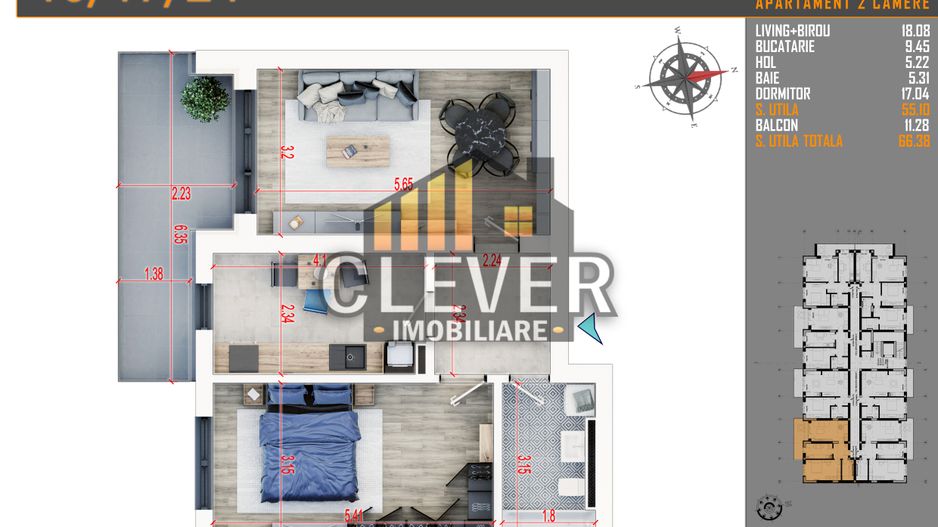 Apartament 2 camere Suprafata Generoasa Parcare BONUS - Poză 1