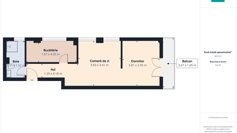 Apartament cu 2 camere | Bloc Nou | Zona Aradului - Poză 7