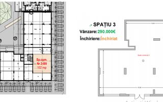 SPATIU COMERCIAL de vanzare - 102 mp | Investitie cu chirias existent - Poză 1