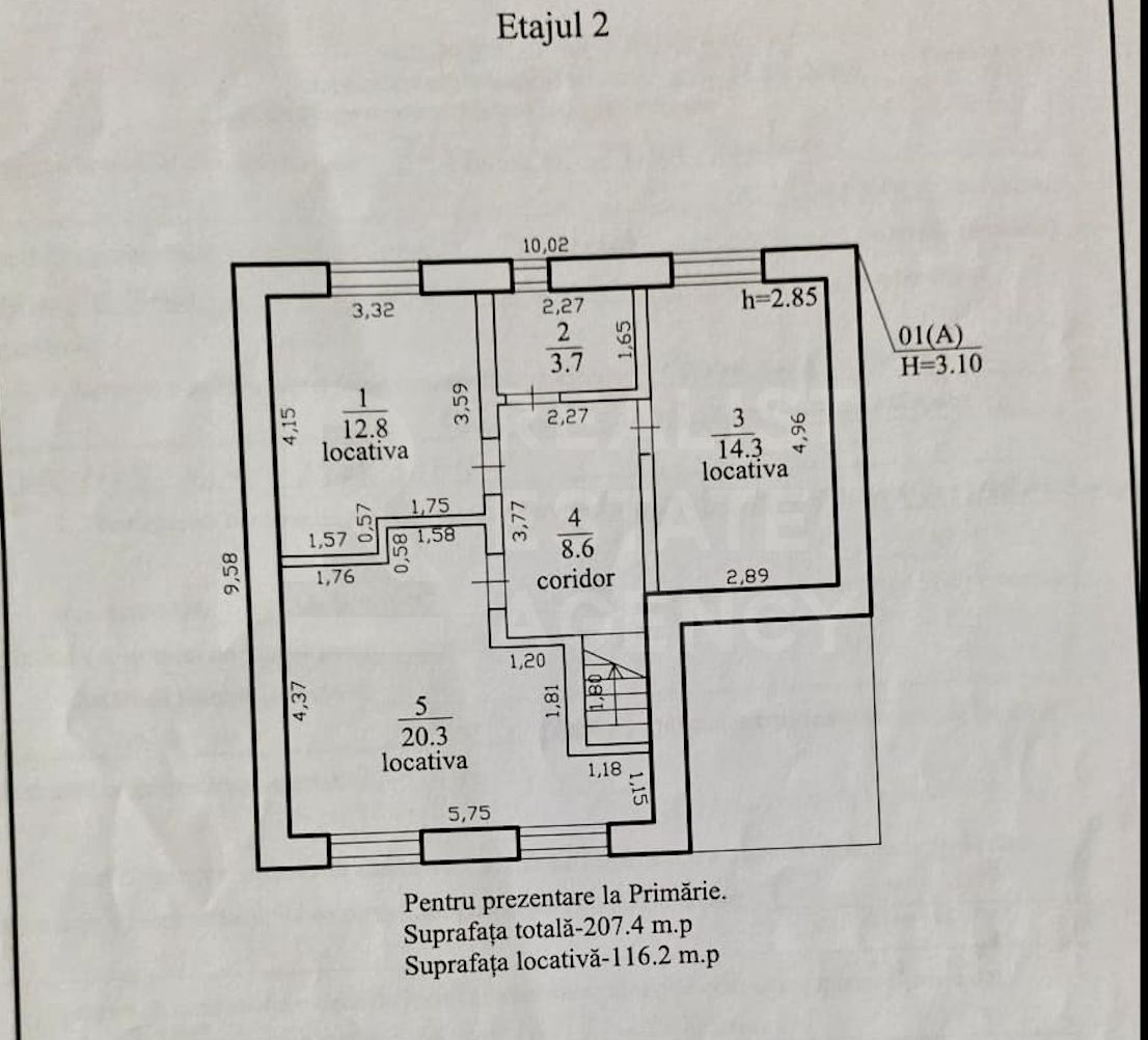Vânzare, casă, 207.4 mp, str. Ștefan cel Mare și Sfânt, Grătiești - Schiță 33