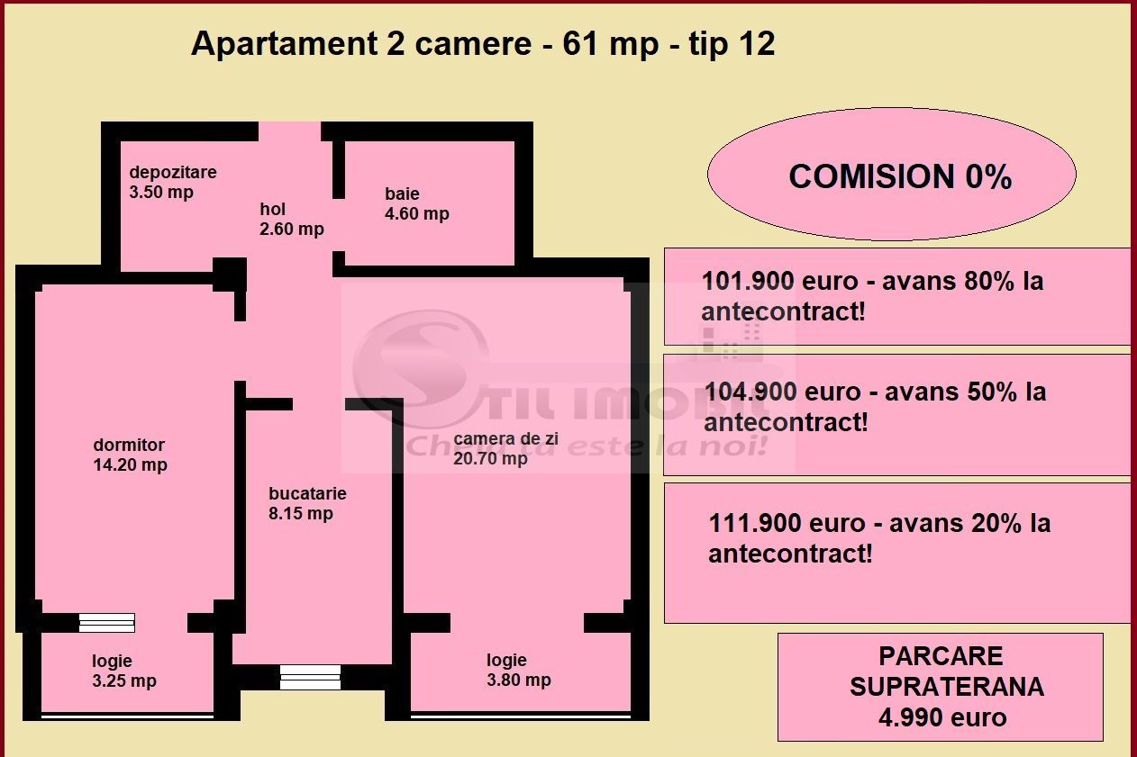 Apartament 2 camere nou de vanzare in Iasi Valea Lupului, bloc nou - Poză 2