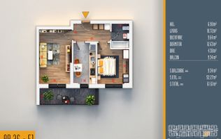 Apartament 2 camere decomandat,Cea mai buna OFERTA,Rezidential Pallady