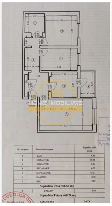 Apartament 3 cam. DC. Et.2/4 60mp Targu Cucu [Palatul Justitiei] - Poză 6