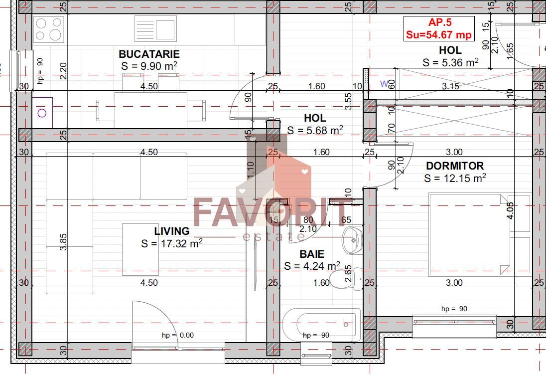 Disponibil imediat. Decomandat. TVA 21% inclus in pret - Schiță 13