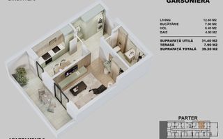 APARTAMENTE NOI CU CURTE PROPRIE | STR. BIRUINTEI I METROU - Poză 3