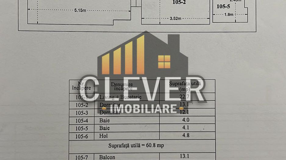 Apartament 3 Camere Finalizat - Pallady, 8 min metrou Teclu - Schiță 30