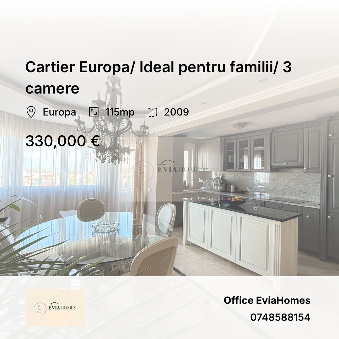 Cartier Europa/ Ideal pentru familii/ 3 camere - Poză 1