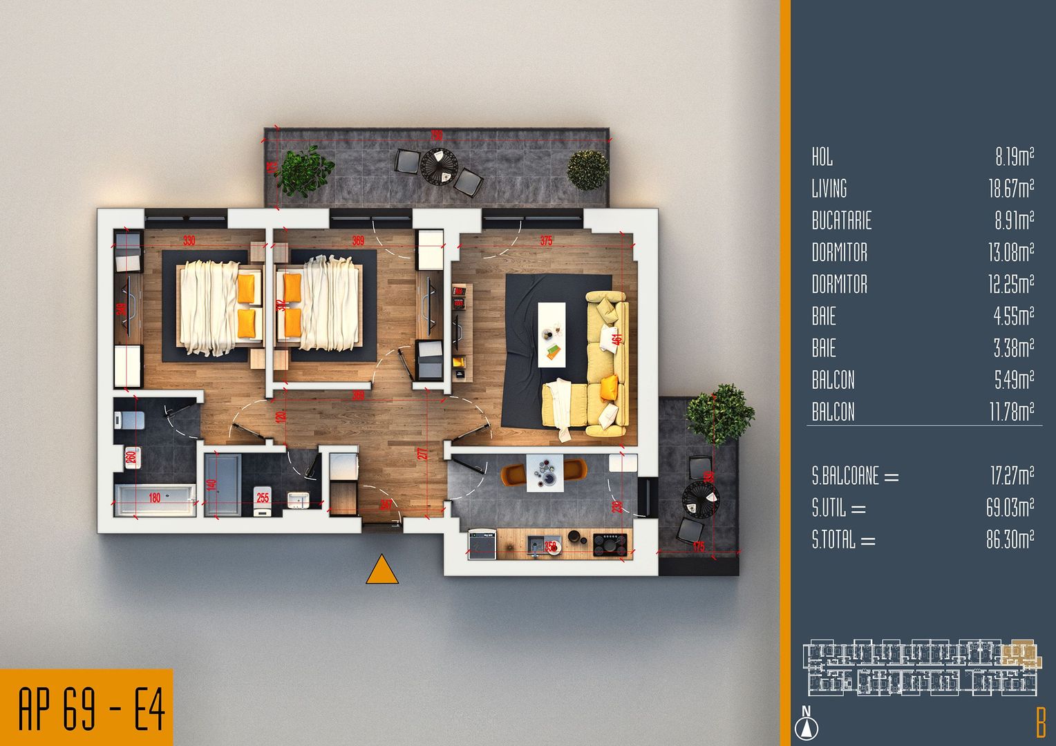 3 CAM. DECOMANDAT - IRAM RESIDENCE / PALLADY! - Poză 1