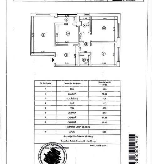 Apartament 3 camere, 65 mp – Vasile Aaron - Poză 8