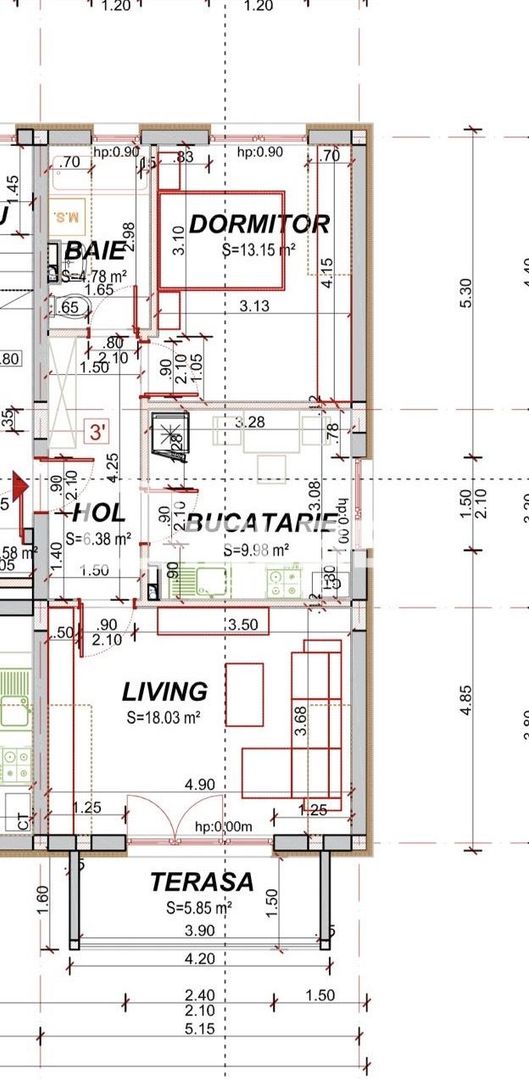 2 Camere / Parcare / Sanpetru / Finisat - Poză 3