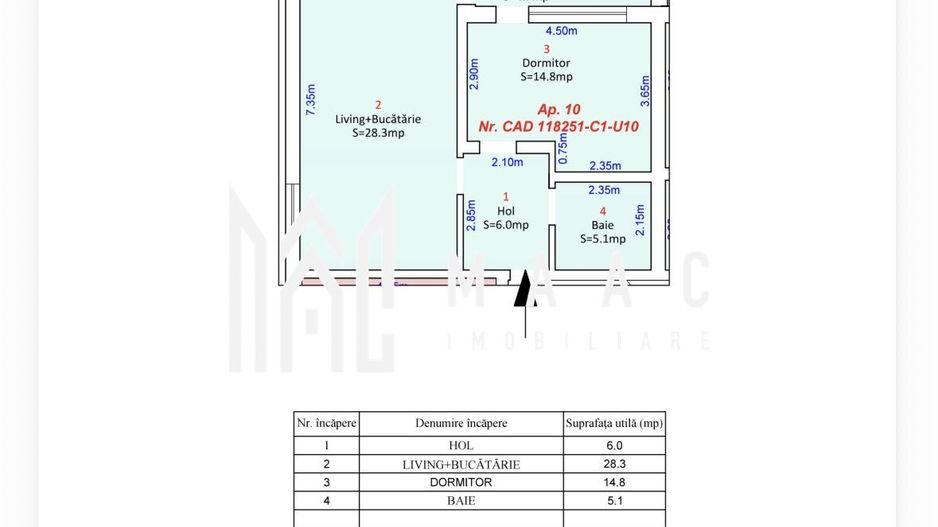Apartament 2 camere I Etajul 3 I Balcon I Selimbar - Poză 8