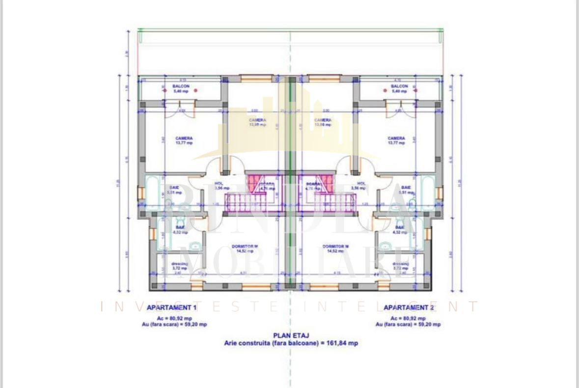 Duplex Giarmata Vii P+ 1,  4 dormitoare- 120mp utili - Poză 5