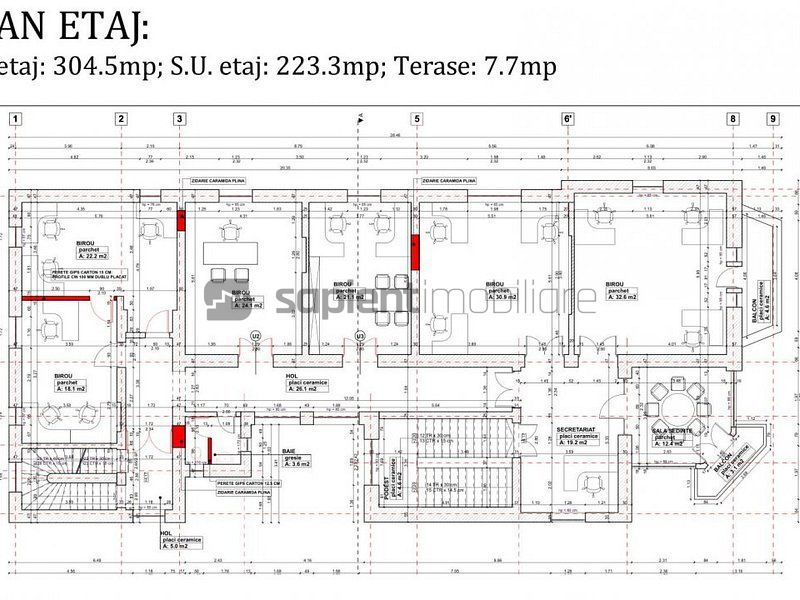 Spațiu de birouri de 734mp de închiriat - Poză 7