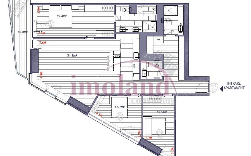 Apartament 4 camere si parcare - vanzare - Barbu Vacarescu-Floreasca - Schiță 23