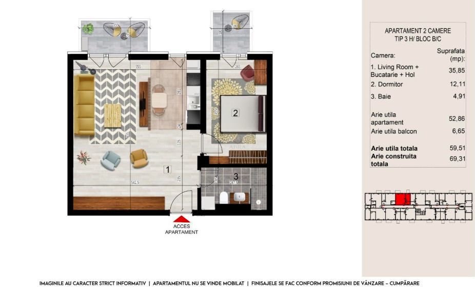Apartament 2 camere Băneasa-Sisesti - Poză 4