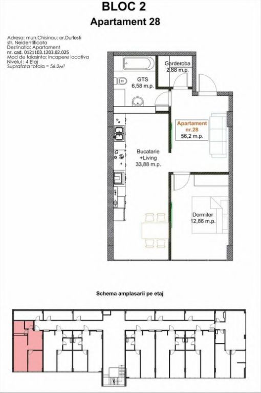 Vânzare, apartament, 2 camere, str. Bisericii, Durlești - Poză 9