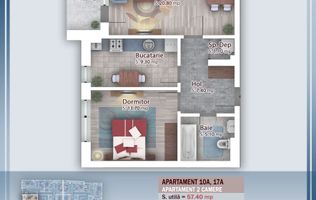 Apartament 2 camere Finalizat  Pallady Metrou Teclu Promo parcare
