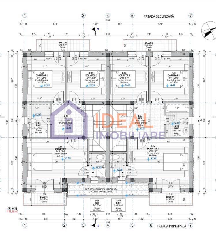 Casa tip Duplex cu 4 camere ,in Cristian - Schiță 6