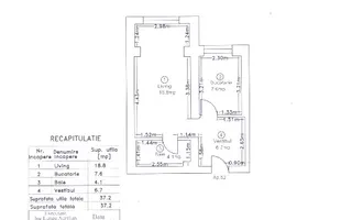 Garsonieră de vânzare Pipera | 37,2 mp | Etaj 5 | Mobilată și utilată complet - Schiță 11