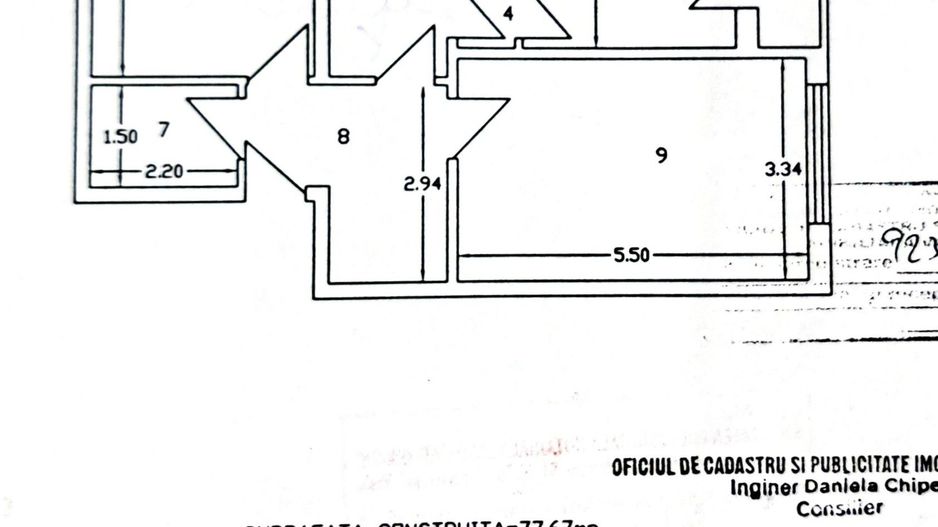 Apartament cu 3 camere, etaj 3, renovat total, VASLUI zona CENTRU-AUROCOR; - Poză 9