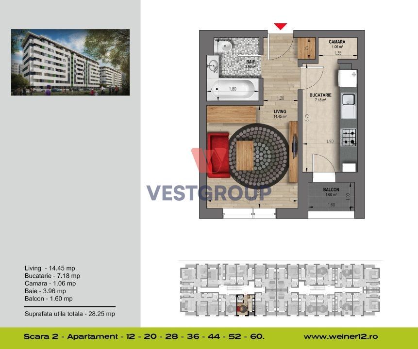 Garsoniera Decomandata- Weiner 14 Residence Direct Dezvoltator - Poză 12