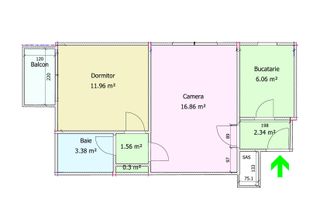 Apartament 2 camere zona Complex Mercur / Iulius Mall - Schiță 11