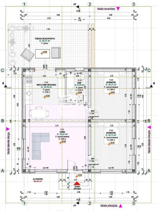 Casă individuală pe un nivel, intabulată, terasă 30 mp, Cristian - Schiță 7