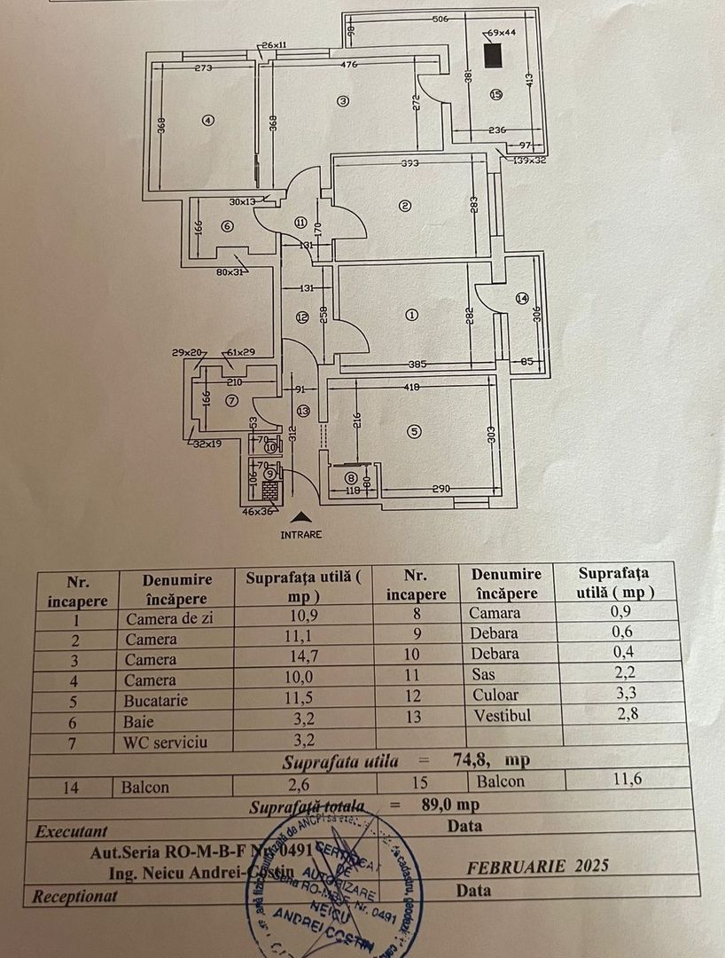 APARTAMENT 4 CAMERE | CENTRALA | LOC DE PARCARE - Schiță 22
