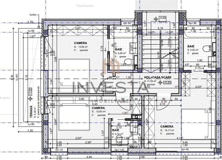 Casa de inchiriat cu priveliste panoramica - zona Iris - Schiță 12