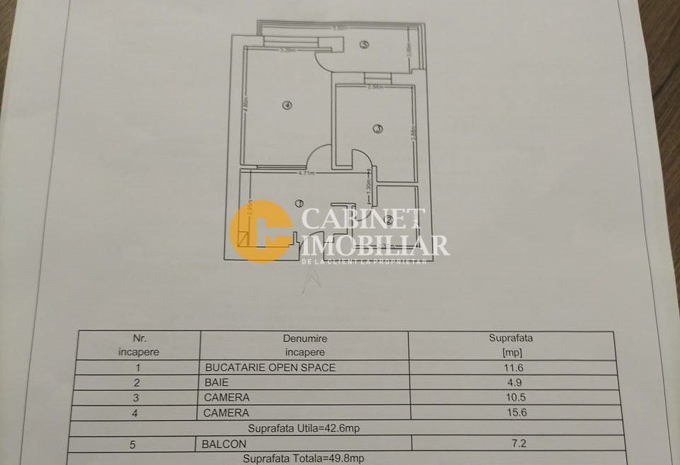 Apartament 2 camere decomandate, ET. INTERMEDIAR de vânzare | Tătărași – Iași - Poză 8