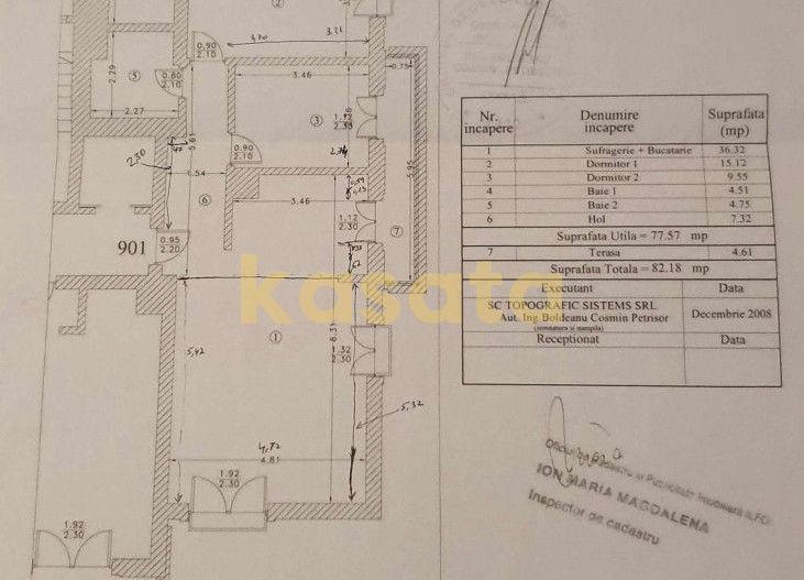 3 camere I Cosmopolis I decomandat I parcare I 78mp I COMISION 0% - Schiță 13