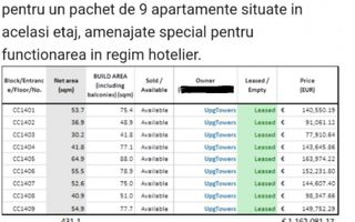 Pachet 9 apartamente- regim hotelier- un etaj intreg- 8,4% randament - Poză 3
