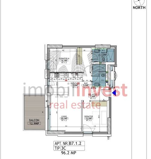 Apartament 3 camere Floreasca - Schiță 2