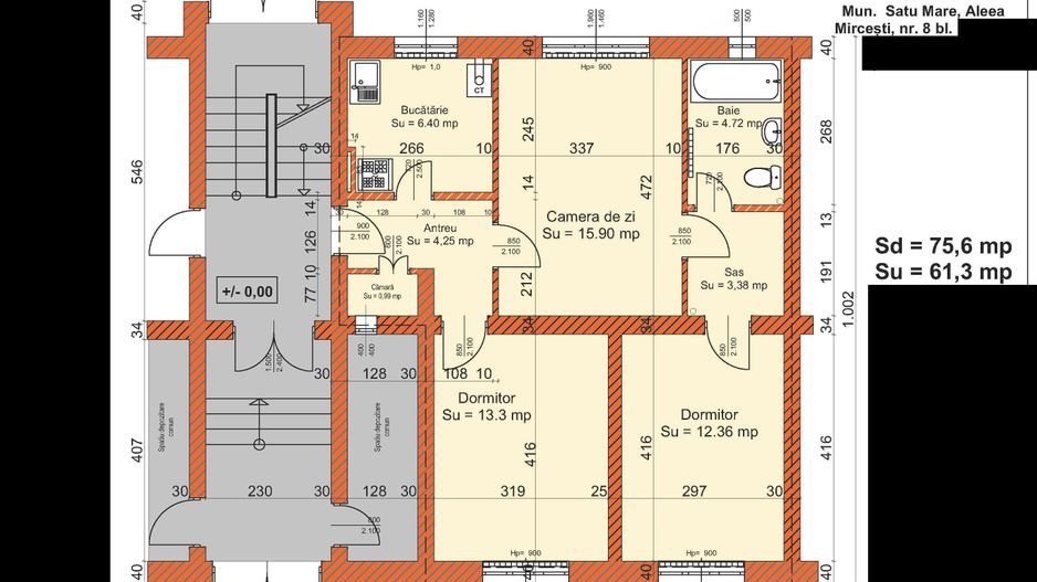 Ag EUROPA vinde ap 3 cam 61mp DECOMANDATE la PARTER in Solidarității. - Poză 1