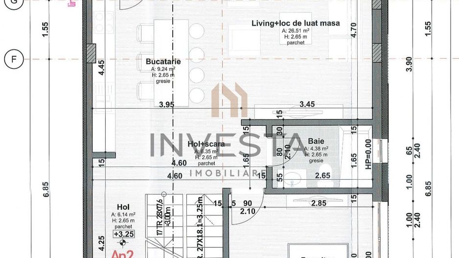 Apartament in vila! 4 camere, 106.67 mp+24 mp terasa! - Schiță 8