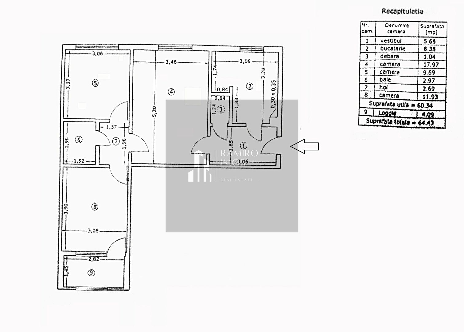 Apartament 3 camere -etaj 2 -Piata Rahova- bloc 4 etaje -anvelopat - Poză 4