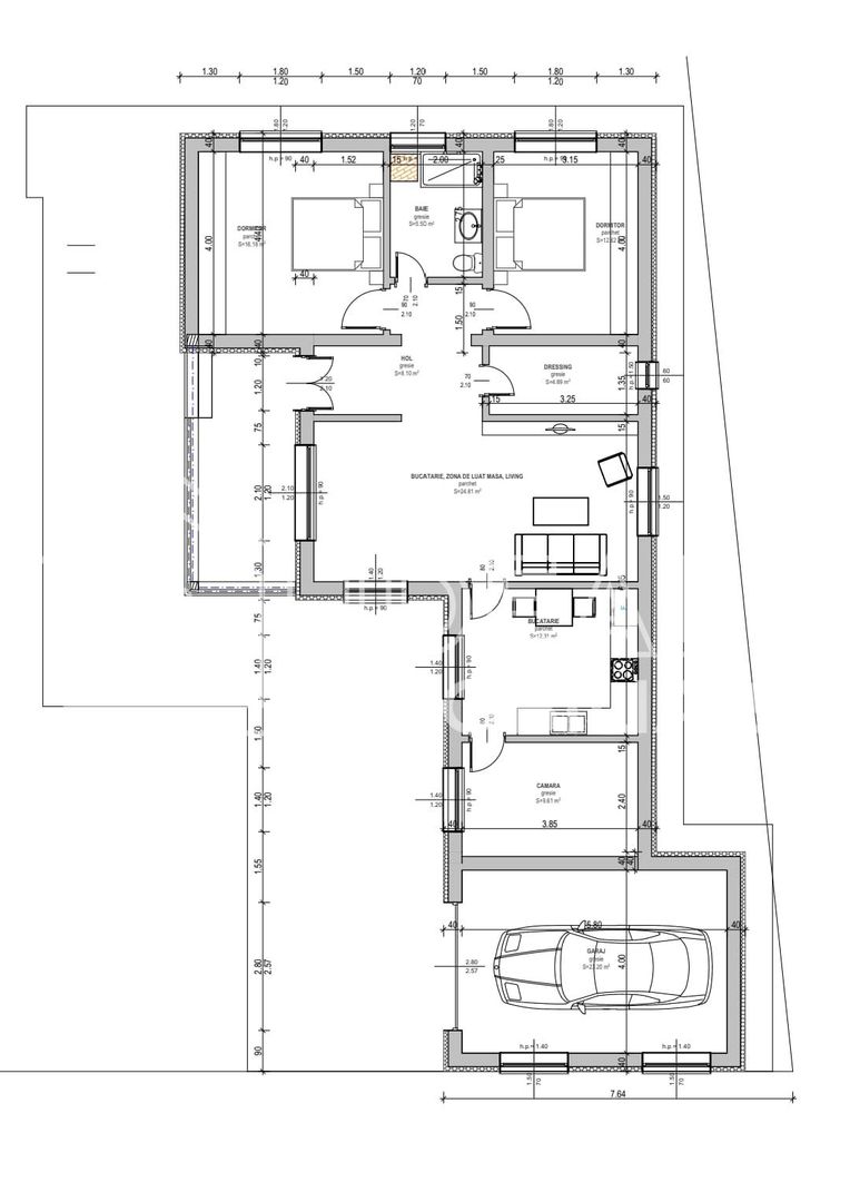 Casa Individuala pe un singur nivel cu 2200 mp de curte, in Săcel - Schiță 9