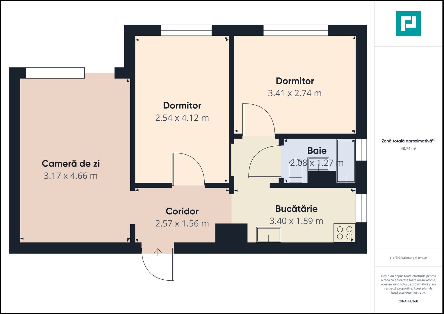 Apartament cu 3 camere în Vlaicu, Y-uri - Poză 9