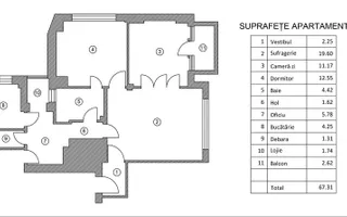 Apartament de 3 camere   | Centrala Termica | Piata Romana - Poză 16