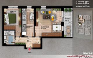 Apartament 2 cam.in finalizare, Direct Dez , Comision 0, metrou - Poză 1