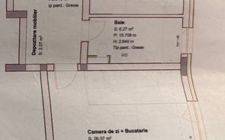 2 Camere-Coresi-Parcare subterana-55mp-Nelocuit-Mobilat-Utilat-Liber - Schiță 9