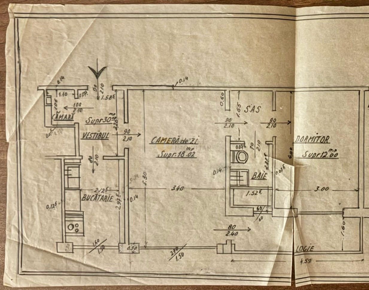 2 Camere - 60 MP | Reabilitat | Mobilat-Utilat | Fără Risc | Tei - Schiță 8