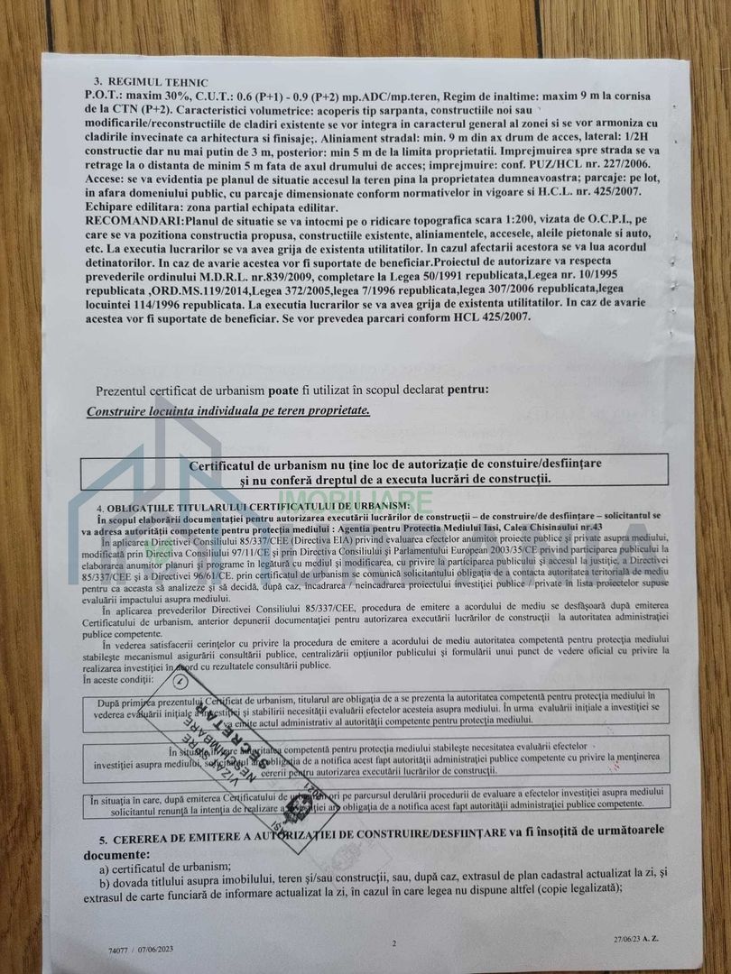 Teren intravilan în Galata, lângă Kaufland, parcele de 600-642 mp, de la 100 euro/mp - Poză 5
