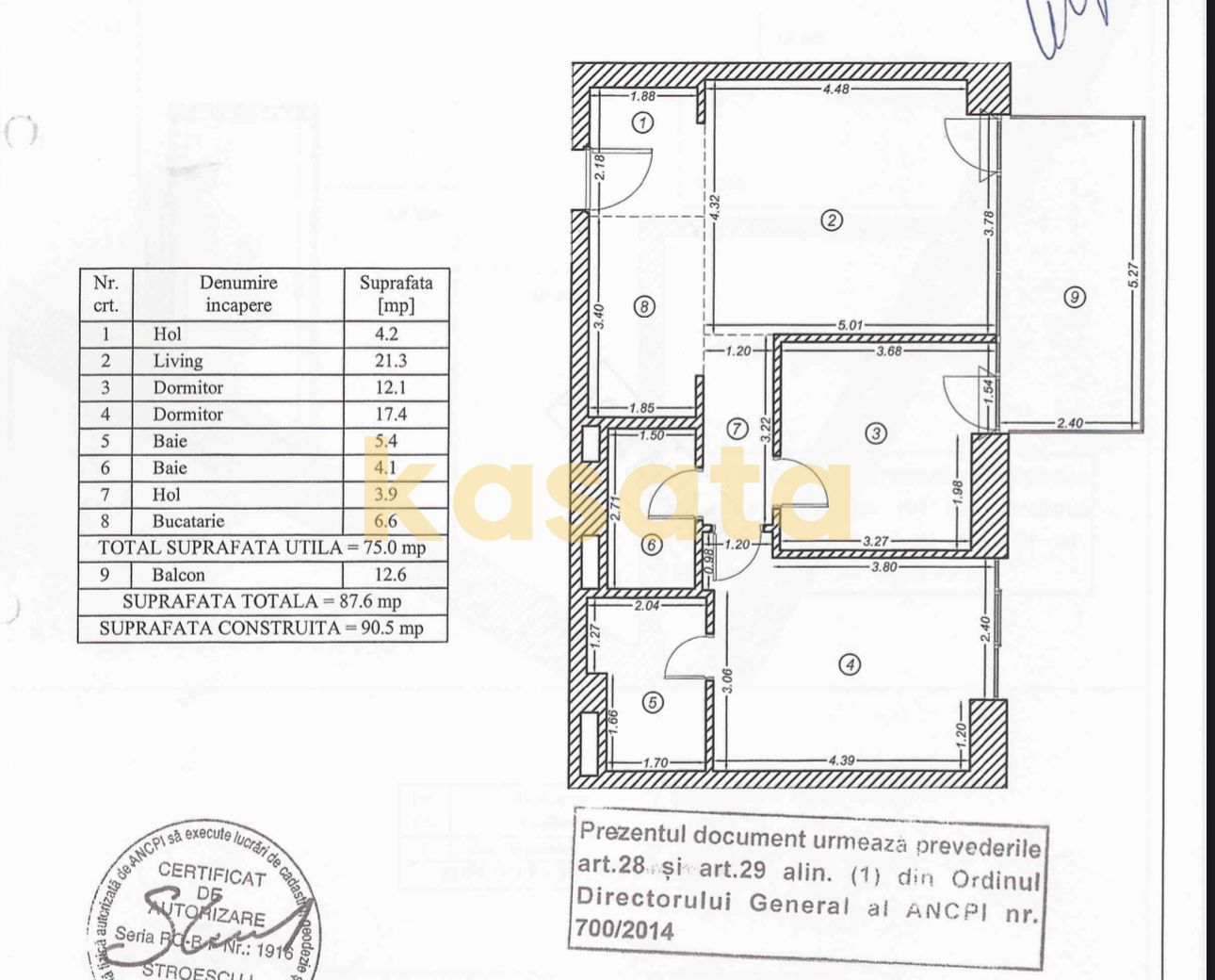 Apartament de lux | 3 camere | One Verdi Park - Schiță 18