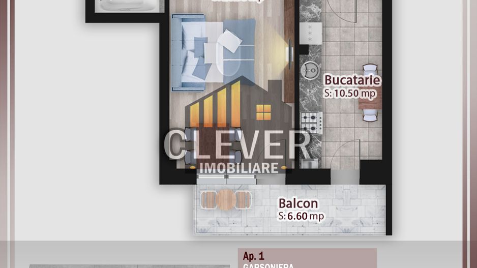 Garsonieră 47 mp, bucătărie separată – Theodor Pallady - Poză 6