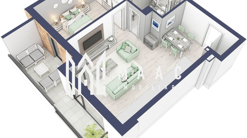 Apartament 2 camere | Parter | Balcon 9.8 mp | Turnisor - Poză 3