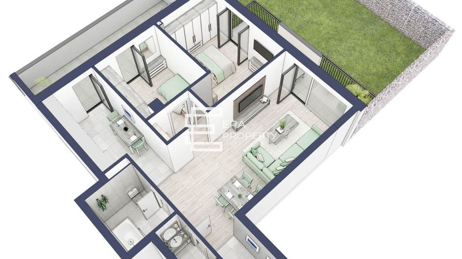 Apartament 3 camere | Design deosebit | Parter cu terasă și grădină |Sibiu - Schiță 14