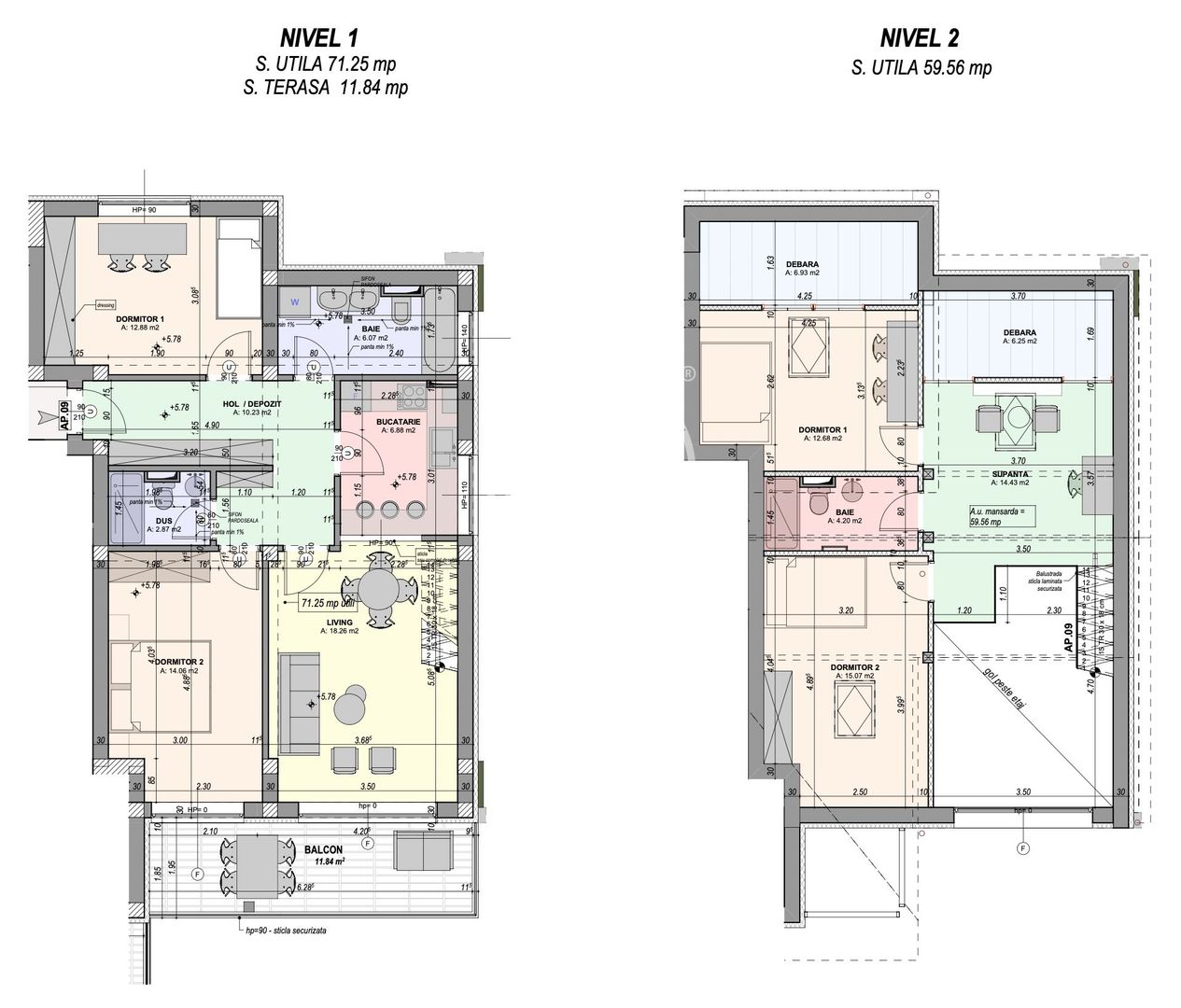Penthouse 5 camere - 3 bai, aer conditionat (ALP-C4-L-ap.9) - Poză 2