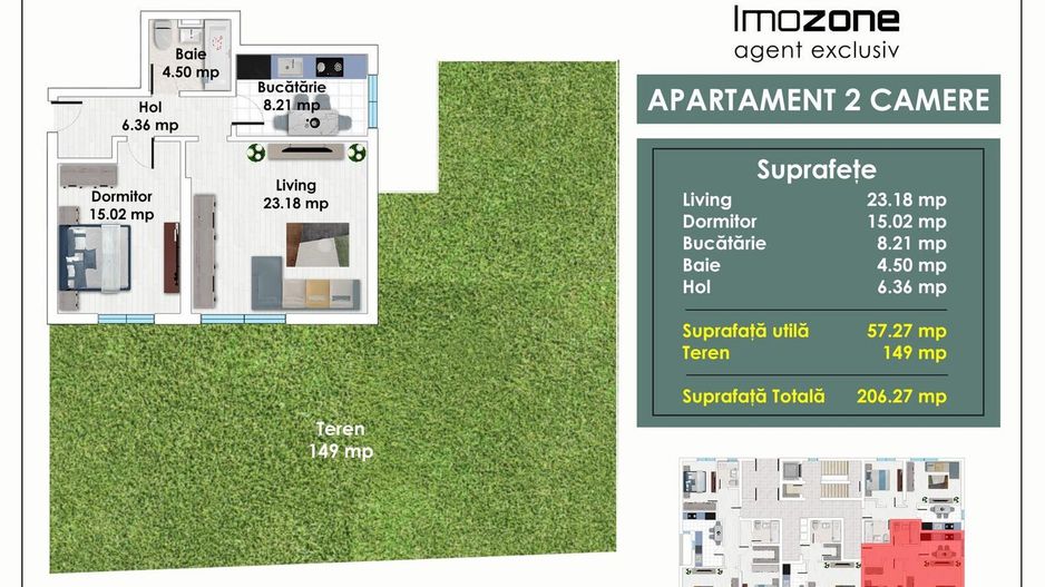 MILITARI, METROU PACII, 2 CAMERE, 57 mp, GRADINA, 150 mp - Poză 6