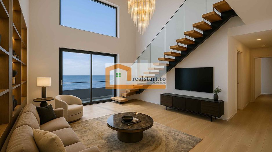 Vedere directa la Mare, Prima linie, Penthouse tip Duplex, bloc Boutique - Poză 3